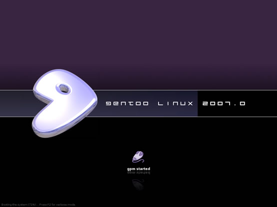 Gentoo 2007.0 sexy loading screen