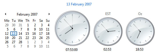 Vista's multiple clocks