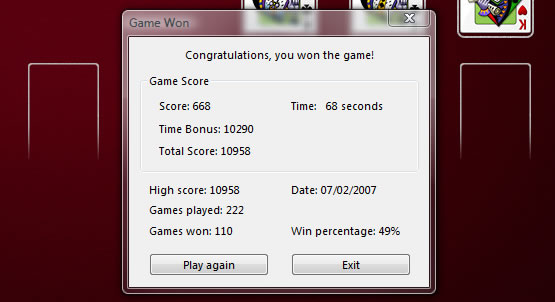 Vista’s Solitaire